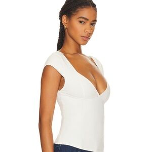 Free People duo corset top in white size M NWT